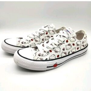 Hello Kitty Women's Sneakers - White and Red      **** RARE****